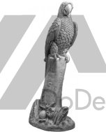 Figurka dekoracyjna - papuga z betonu
