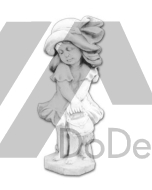 Figurka dekoracyjna dziewczynka w kapeluszu