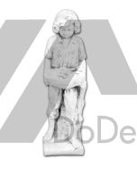 Dekorative Skulptur - ein Junge mit Welpen