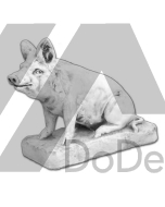 świnia siedząca, figurki ogrodowe z betonu w sklepie Dodeko.pl