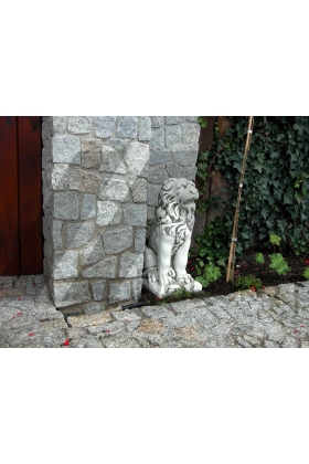 Lew siedzący, figurki ogrodowe z betonu w sklepie Dodeko.pl